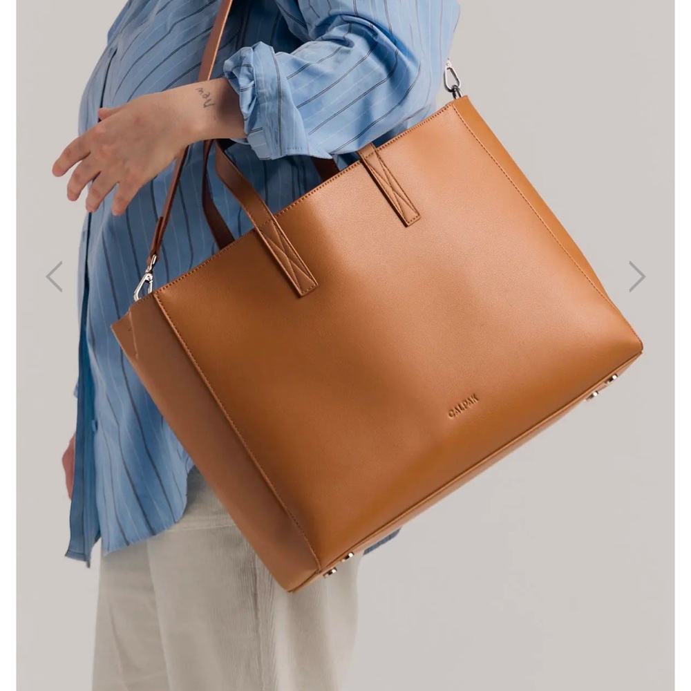Calpak Haven leather tote bag